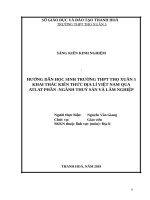 SKKN hướng dẫn học sinh trường THPT thọ xuân 5 khai thác kiến thức địa lí việt nam qua atlat phần  ngành thủy sản và lâm nghiệp 