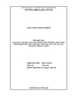 SKKN dạy học văn học dân gian trong nhà trường theo tinh thần phôncơlo qua văn bản tấm cám ngữ văn 10, tập 1 (chương trình cơ bản) 