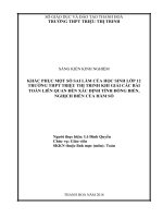 SKKN khắc phục một số sai lầm của học sinh lớp 12 trường THPT triệu thị trinh khi giải các bài toán liên qua đến xác định tính 