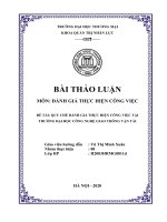 Thảo luận đánh giá thực hiện công việc quy chế đánh giá thực hiện công việc của trường đại học công nghệ giao thông vận tải 