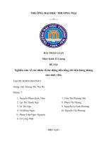 Bài thảo luận kinh tế lượng (Nghiên cứu về các nhân tố tác động đến tổng chi tiêu hàng tháng của sinh viên)