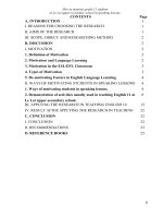 How to motivate grade 11 students at le loi upper secondary school in speaking lessons 