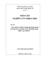 Ứng dụng công nghệ blockchain vào quản lý bằng của Trường Đại học Lạc Hồng