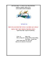 SKKN một số giải pháp nâng cao hiệu quả hoạt động thư viện trong trường THC 