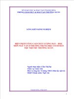 SKKN biện pháp nâng cao chất lượng dạy  học ngữ văn ở trường THCS DTNT thường xuân 