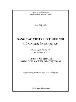 Sáng Tác Viết Cho Thiếu Nhi Của Nguyễn Ngọc Ký