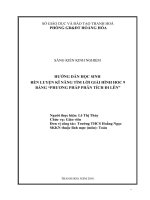 SKKN hướng dẫn học sinh rèn luyện kĩ năng tìm lời giải hình học 9 bằng phương pháp phân tích đi lên 