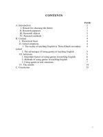 Experience of using games in teaching english for students of class 9a in thieu khanh secondary school   thanh hoa city 