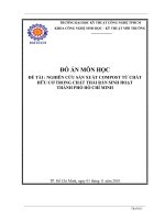 Đồ án môn học: Nghiên cứu công nghệ sản xuất phân compost từ chất thải rắn sinh hoạt hữu cơ và đề xuất công nghệ thích hợp cho tp hcm