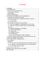 SKKN giải pháp nâng cao chất lượng giảng dạy tiếng anh khối 8,9 ở trường THCS hà dương thông qua thiết kế các trò chơi power point 