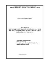 SKKN một số biện pháp tạo hứng thu cho học sinh học phân môn hình học lớp 8 ở trường THCS xuân cẩm, thường xuân  