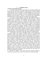 SKKN một số biện pháp giúp học sinh lớp 9 trường THCS chu văn an, huyện nga sơn vượt qua những khó khăn trong việc học từ vựng tiếng anh 