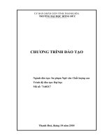 CHƯƠNG TRÌNH ĐÀO TẠO Ngành đào tạo: Sư phạm Ngữ văn Chất lượng cao Trình độ đào tạo: Đại học