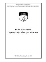 ĐỀ ÁN TUYỂN SINH ĐẠI HỌC HỆ CHÍNH QUY NĂM 2018 TP Hồ Chí Minh