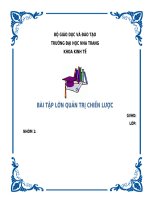 BTL  quản trị chiến lược đề tài xây dụng chiến lược kinh doanh cho doanh nghiệp thế giới di động