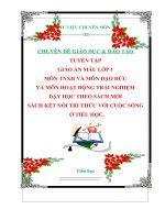 CHUYÊN ĐỀ GIÁO DỤC  ĐÀO TẠO  TUYỂN TẬP  GIÁO ÁN MẪU LỚP 1  MÔN TNXH VÀ MÔN ĐẠO ĐỨC VÀ MÔN HOẠT ĐỘNG TRẢI NGHIỆM DẠY HỌC THEO SÁCH MỚI  SÁCH KẾT NỐI TRI THỨC VỚI CUỘC SỐNG   Ở TIỂU HỌC.