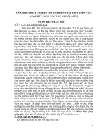 SKKN một số biện pháp giúp giáo viên làm tốt công tác chủ nhiệm lớp 2 