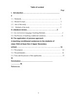 Method of teaching conditional sentences to the students of class 10a2 at quan son 2 upper   secondari shool 