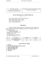 Đồ án môn học quá trình thiết bị: Thiết kế hệ thống cô đặc hai nồi xuôi chiều thiết bị cô đặc ống tuần hoàn ngoài dùng cho cô đặc dung dịch KOH với năng suất 11000 kgh