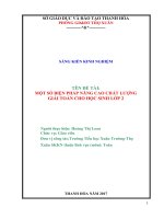 SKKN một số biện pháp nâng cao chất lượng giải toán cho học sinh lớp 2 