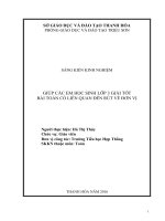 SKKN giúp các em học sinh lớp 3 giải tốt bài toán liên quan đến rút về đơn vị 