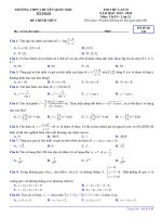 de thi thu tot nghiep thpt 2020 mon toan lan 2 truong chuyen quoc hoc hue