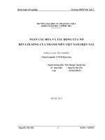 Luận văn sư phạm Toàn cầu hoá và tác động của nó đến lối sống của thanh niên Việt Nam hiện nay