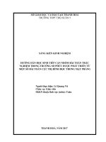 Hướng dẫn học sinh tiếp cận nhóm bài toán trắc nghiệm trên trường số phức được phát triển từ một số bài toán cực trị hình học trong mặt phẳng 