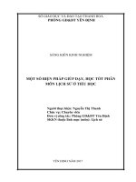 SKKN một số biện pháp giúp giáo viên dạy tốt phân môn lịch sử cho học sinh tiểu học 