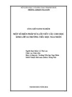 SKKN một số biện pháp giúp học sinh sửa lỗi viết câu trong phân môn luyện từ và câu lớp 5a ở trường tiểu học nga nhân 