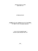 Luận văn tốt nghiệp: Nghiên cứu quy trình sản xuất chà bông từ thịt cá sấu