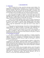 Selecting and organizing games to enhance the quality of teaching and learning english ​​in primary school 