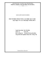 SKKN một số biện pháp nâng cao hiệu quả việc dạy học từ láy cho học sinh lớp 4  