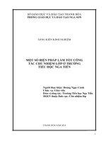 SKKN một số biện pháp làm tốt công tác chủ nhiệm lớp ở trường tiểu học nga tiến 