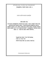 SKKN dựa trên tìm tòi khám phá khoa học, nhằm định hướng phát triển năng lực học sinh thông qua bài thực hành “ phát hiệp lục 
