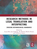 Research methods in legal translation and interpreting lucja biel, jan engberg, routledge, 2019 scan 