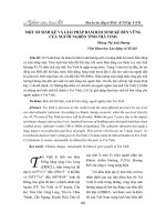Một số sinh kế và giải pháp đảm bảo sinh kế bền vững của người nghèo tỉnh Trà Vinh