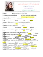 BÀI TẬP TRẮC NGHIỆM VỀ CẤU TRÚC TIẾNG ANH CÓ ĐÁP ÁN  Cô Trang Anh