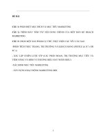 Tiểu luận xây dựng kế hoạch marketing