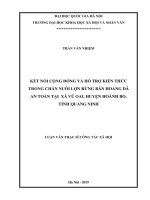 Kết nối cộng đồng và hỗ trợ kiến thức trong chăn nuôi lợn rừng bán hoang dã an toàn tại xã vũ oai, huyện hoành bồ, tỉnh quảng ninh 