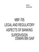 Lecture Legal and regulatory aspects of banking supervision – Chapter 17