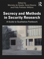 Secrecy and methods in security research marieke de goede, esme bosma, polly pallister wilkins, routledge, 2020 scan 
