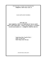 SKKN một hướng tiếp cận mới khi sử dụng kiến thức liên môn hóa   sinh vào bài dạy cacbon SGK11   chương trình chuẩn 