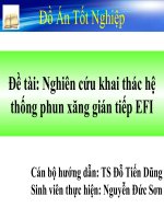 Nghiên cứu khai thác hệ thống phun xăng gián tiếp  EFI 