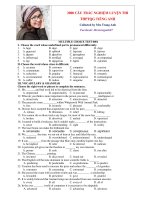 2000 CÂU TRẮC NGHIỆM LUYỆN THI THPTQG MÔN ANH VĂN 2021- MS TRANG ANH