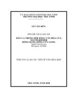 Dân ca trong đời sống văn hóa của người khmer đồng bằng sông cửu long tt 