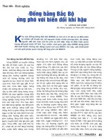 Đồng bằng Bắc Bộ ứng phó với biến đổi khí hậu