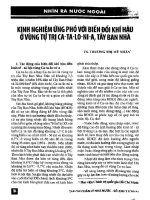 Kinh nghiệm ứng phó với biến đổi khí hậu ở vùng tự trị Ca-ta-lo-ni-a, Tây Ban Nha