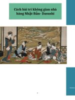 Đề tài: Cách bài trí không gian nhà hàng Nhật Bản – Dasushi