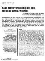 Đánh giá xu thế biến đổi khí hậu trên khu vực Tây Nguyên